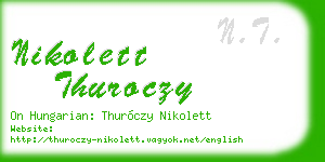 nikolett thuroczy business card