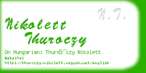 nikolett thuroczy business card